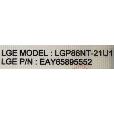 KIT DE TARJETAS PARA TV LG / MAIN EBT66699001 / EAX69462005(1.0) / FUENTE EAY65895552 / LGP86NT-21U1 / 3PCR02852B / T-CON 6871L-6102D / 6870C-0834B / PANEL NC860TQF-AAKH1 / MODELO 86UP8770PUA / 86UP8770PUA.BUSYLKR - Imagen 2